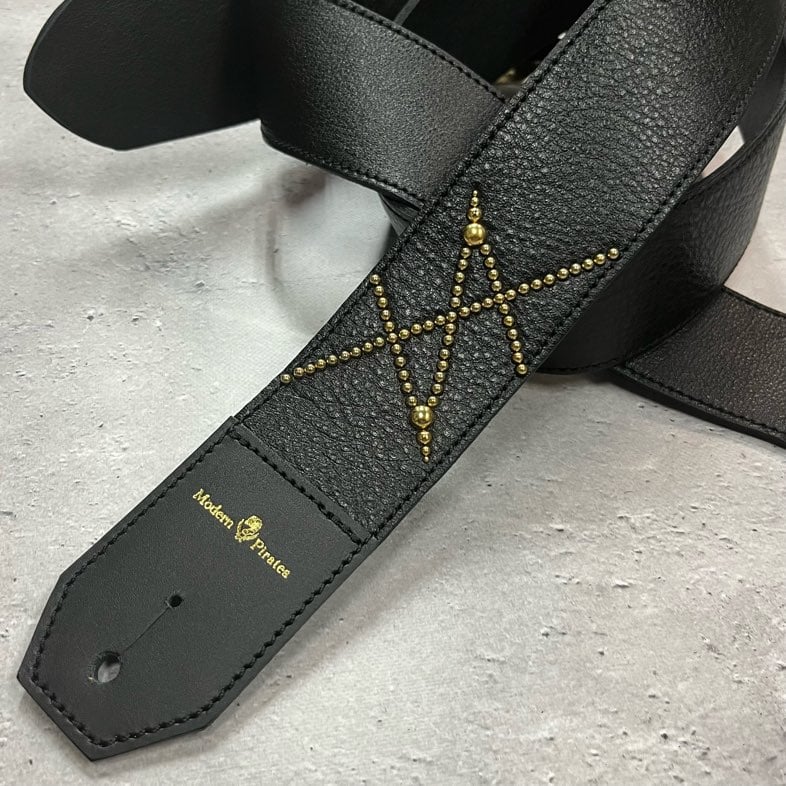 50mm Width Soft Leather Guitar Strap / HISASH