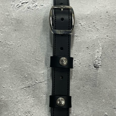 【 24mm Width Hard Leather Guitar Strap / Ring & Key Design 】