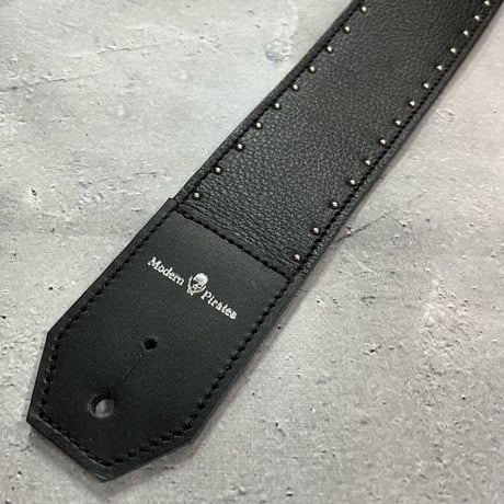 【 50mm Width Soft Leather Guitar Strap/Side Round Spots Design 】