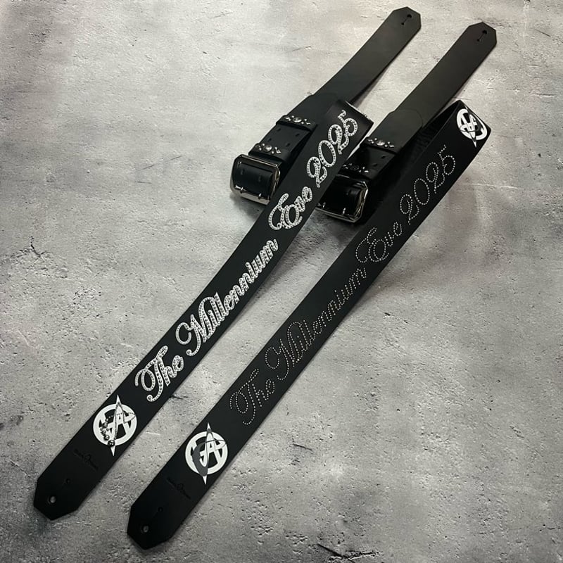 50mm Width Hard Leather Guitar Strap / The Mi