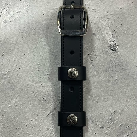 【 24mm Width Hard Leather Guitar Strap / Bomb Spots Design 】