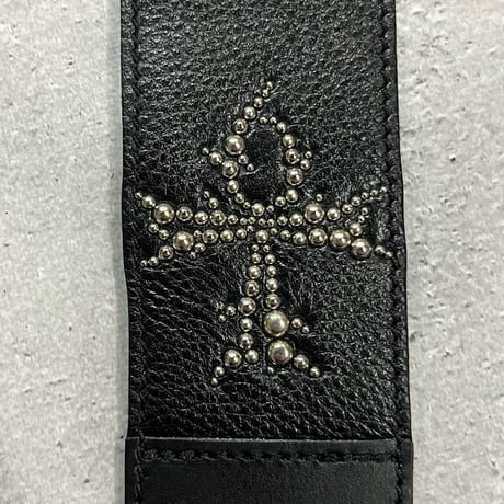 【 50mm Width Soft Leather Guitar Strap / ANK Spots & EFG Print Design 】（Takeshi Honda Model）