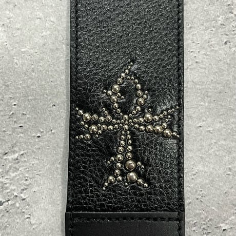 【 50mm Width Soft Leather Guitar Strap / Four ANK Logo Spots Design 】（Takeshi Honda Model）