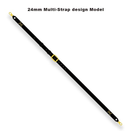 【 50mm Width Soft Leather Guitar Strap / HISASHI Mark Spots Design (Gold) 】（HISASHI Model）