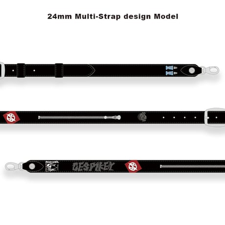 【 50mm Width Soft Leather Guitar Strap / DESPIKEY Print Design 】（HISASHI Model）
