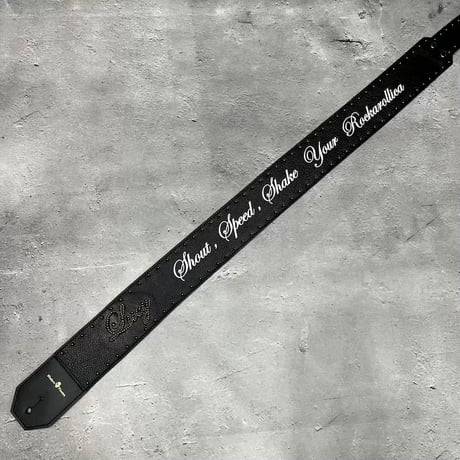 【 60mm Width Soft Leather Guitar Strap / Lucy Spots Design 】（Lucy Model)