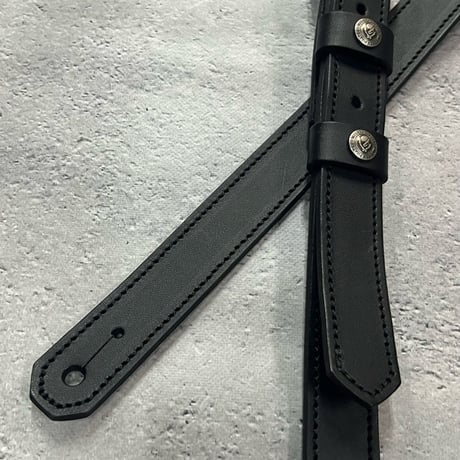 【 24mm Width Hard Leather Guitar Strap / Standard Design 】
