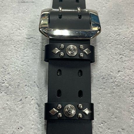 【 60mm Width Hard Leather Guitar Strap / Lizard Spots Design 】