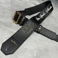 【 60mm Width Soft Leather Guitar Strap / Lucy Spots Design 】（Lucy Model)