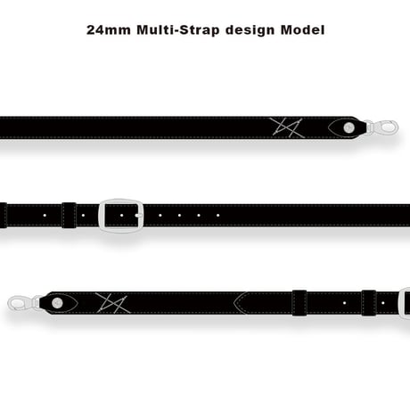 【 50mm Width Soft Leather Guitar Strap / HISASHI Mark Spots Design (Silver) 】（HISASHI Model）