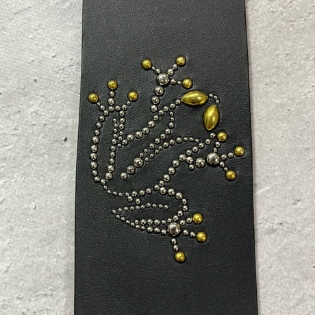 【 60mm Width Hard Leather Guitar Strap / Frog Spots Design 】