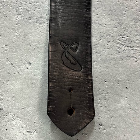 【 42mm Width Vintage Leather Guitar Strap / Vintage Spots Design 001（Blacknickel）】（SUGIZO Model）
