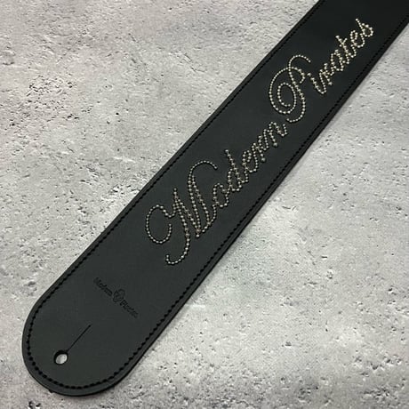 【 62mm Width Hard Leather Guitar Strap（Insert Adjustment Type） / Spots Message Design 】