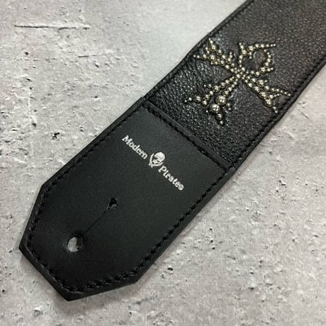【 50mm Width Soft Leather Guitar Strap / ANK Spots & EFG Print Design 】（Takeshi Honda Model）