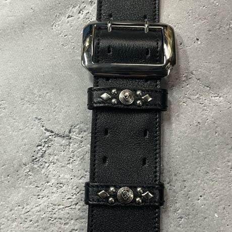 【 50mm Width Soft Leather Guitar Strap / SIN ZMB Monochrome Print Design 001 】（HISASHI Model）