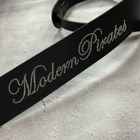 【 62mm Width Hard Leather Guitar Strap（Insert Adjustment Type） / Spots Message Design 】