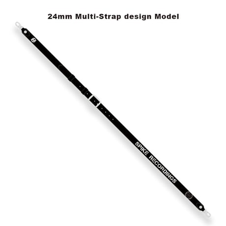 【 50mm Width Soft Leather Guitar Strap / SPIKE RECORDINGS Print Design 】（HISASHI Model）