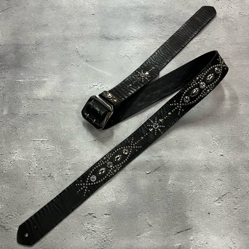42mm Width Vintage Leather Guitar Strap / Vin