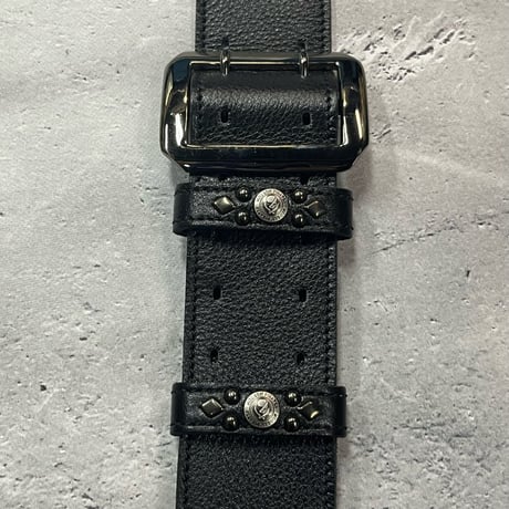 【 50mm Width Soft Leather Guitar Strap / SIN ZMB Monochrome Print Design 002 】（HISASHI Model）