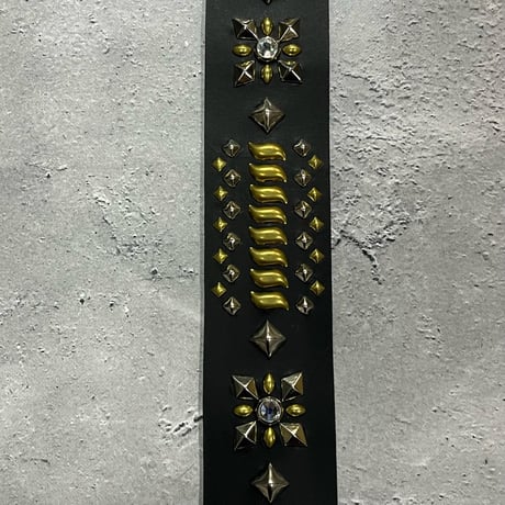 【 60mm Width Hard Leather Guitar Strap / Fusion of Owl & Reptile Spots Design 】（HITSUGI Model）