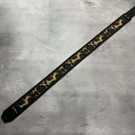 【 50mm Width Cloth & Soft Leather Guitar Strap / Leopard Design 】