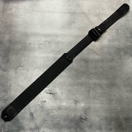 【 70mm Width Soft Leather Bass Strap / Black Diamond Spots Design 】(IKUO Model)