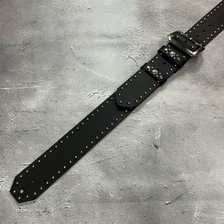 【 50mm Width Leather Guitar Strap / Side Round Spots Design 】