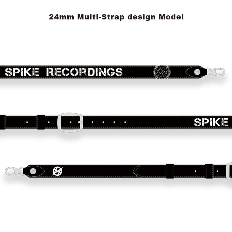 50mm Width Soft Leather Guitar Strap / SPIKE