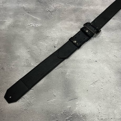 【 50mm Width Soft Leather Guitar Strap / Leopard Skull Design 】