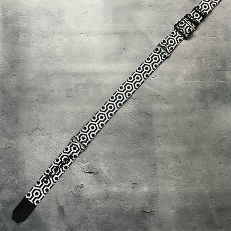 【 50mm Width Soft Leather Guitar Strap / THE SPiKiNG Print Design 】（HISASHI Model）