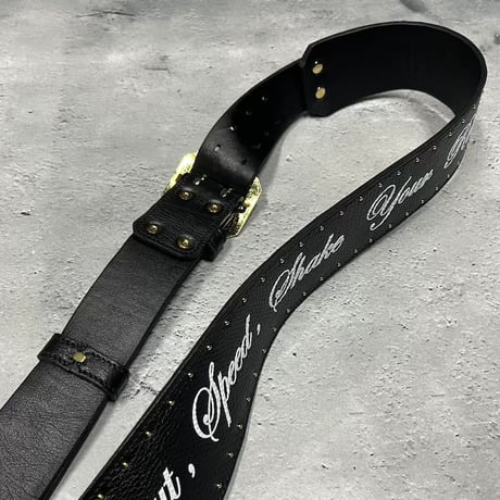 【 60mm Width Soft Leather Guitar Strap / Lucy Spots Design 】（Lucy Model)