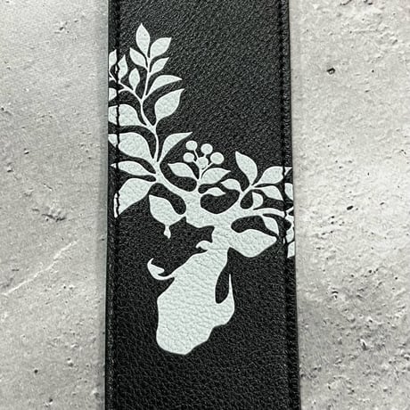 【 62mm Width Soft Leather Bass Strap（I.A Type）/ TOKIE Mark Print Design 】（TOKIE Model）