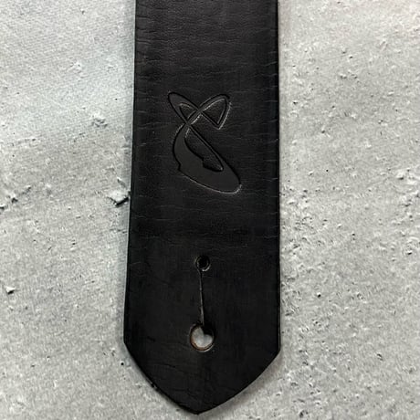 【 42mm Width Vintage Leather Guitar Strap / Vintage Spots Design 001（Silver）】（SUGIZO Model）