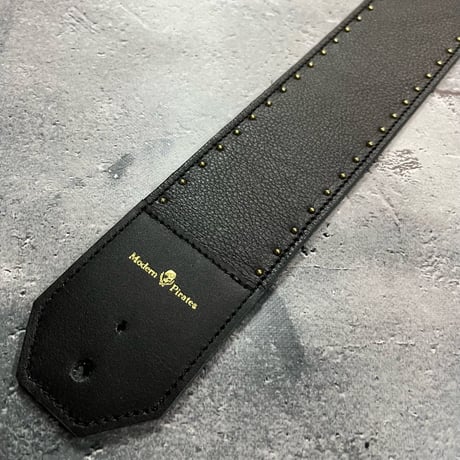 【 60mm Width Soft Leather Guitar Strap/Side Round Spots Design 】