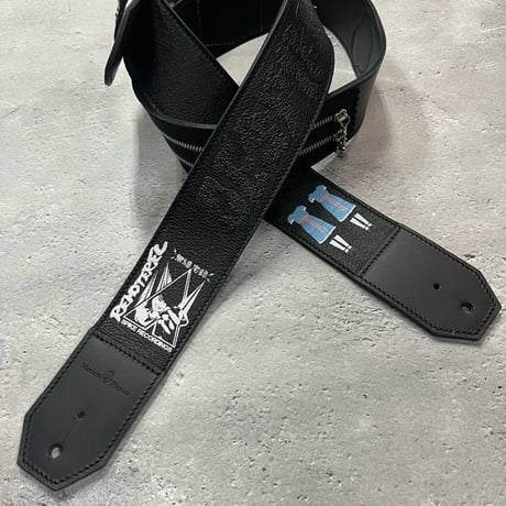 【 50mm Width Soft Leather Guitar Strap / DESPIKEY Print Design 】（HISASHI Model）