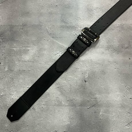 【 50mm Width Soft Leather Guitar Strap / ANK Spots & EFG Print Design 】（Takeshi Honda Model）