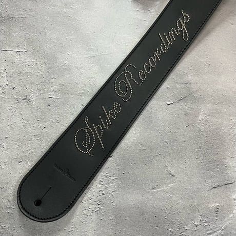 【 62mm Width Hard Leather Guitar Strap（I.A Type）/ Spike Recordings Spots Design 】（HISASHI Model)