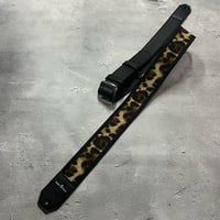 【 50mm Width Cloth & Soft Leather Guitar Strap / Leopard Design 】