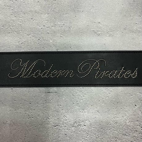 【 62mm Width Hard Leather Guitar Strap（Insert Adjustment Type） / Spots Message Design 】