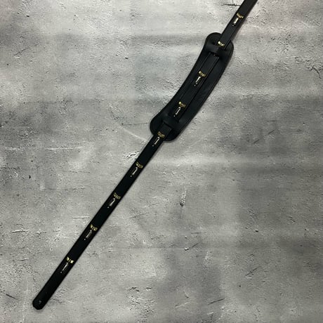 【 24mm Width Hard Leather Guitar Strap / Bomb Spots Design 】