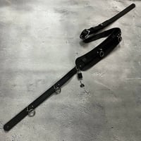 【 24mm Width Hard Leather Guitar Strap / Ring & Key Design 】