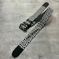 【 50mm Width Soft Leather Guitar Strap / THE SPiKiNG Print Design 】（HISASHI Model）