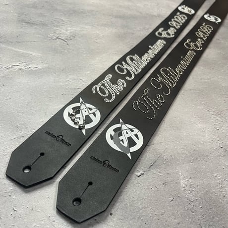 【 50mm Width Hard Leather Guitar Strap / The Millennium Eve 2025 Design 】（HISASHI Model）