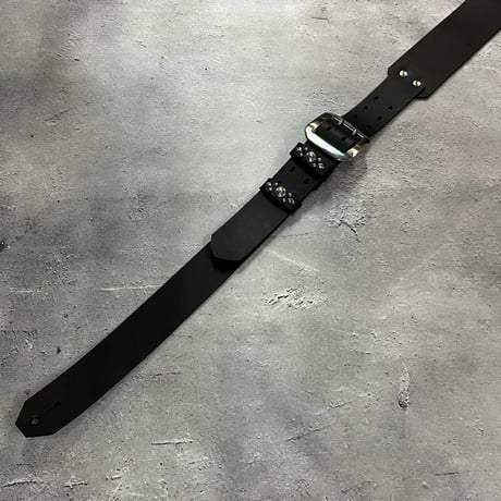 【 60mm Width Hard Leather Guitar Strap / Frog Spots Design 】