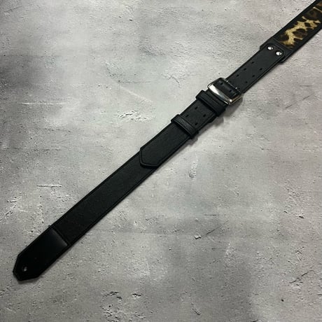 【 50mm Width Cloth & Soft Leather Guitar Strap / Leopard Design 】