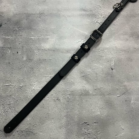 【 24mm Width Hard Leather Guitar Strap / Ring & Key Design 】