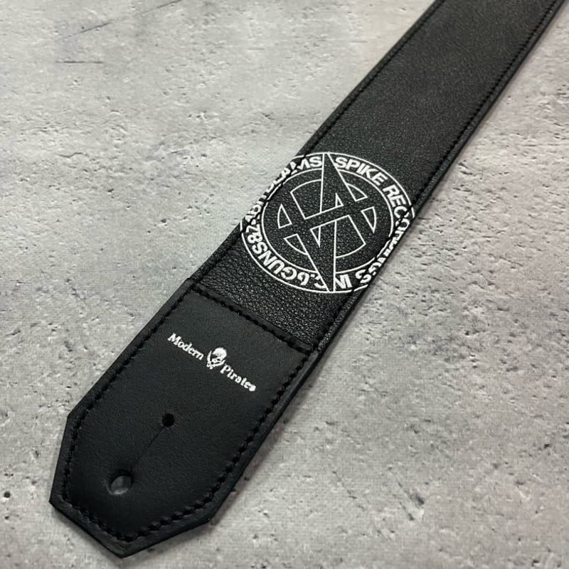 50mm Width Soft Leather Guitar Strap / SPIKE