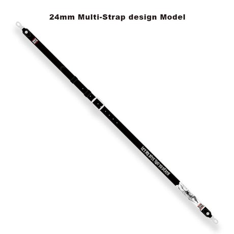 【 50mm Width Soft Leather Guitar Strap / SIN ZMB Monochrome Print Design 001 】（HISASHI Model）
