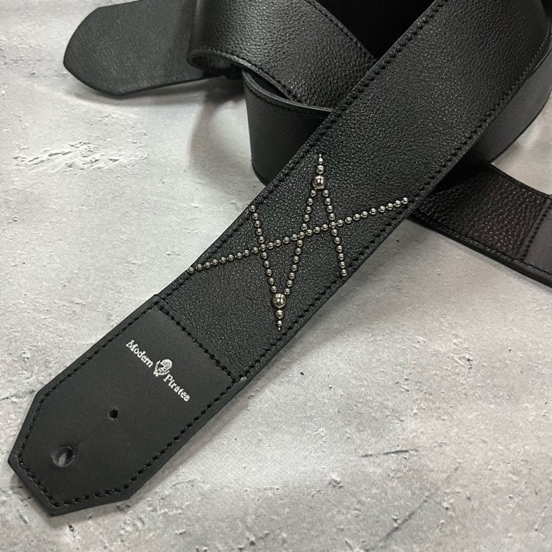 50mm Width Soft Leather Guitar Strap / HISASH