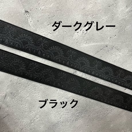 【 50mm Width Soft Leather Guitar Strap / ANK Spots & Henna Art Print Design 】（Takeshi Honda Model）